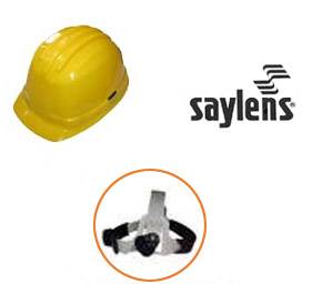 Arnés para casco Saylens a cremallera Sujeción regulada por perilla. Construidos en polipropileno clase B tipo 1