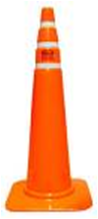 Cono de 50 cm semi FLEXIBLE - Naranja Vial